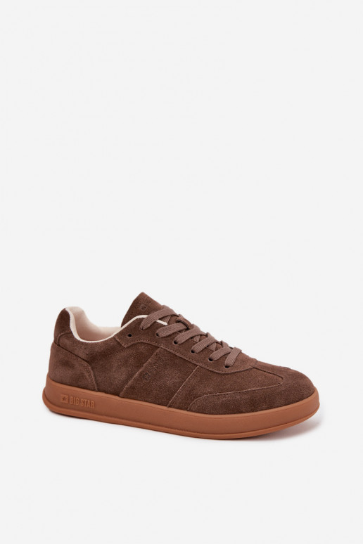 zamšādas Sneakers modeļa apavi Sieviešu Big Star SS274676 HI-POLY SYSTEM brūnas krāsas zamšādas Sneakers modeļa apavi Sieviešu Big Star SS274676 HI-POLY SYSTEM brūnas krāsas