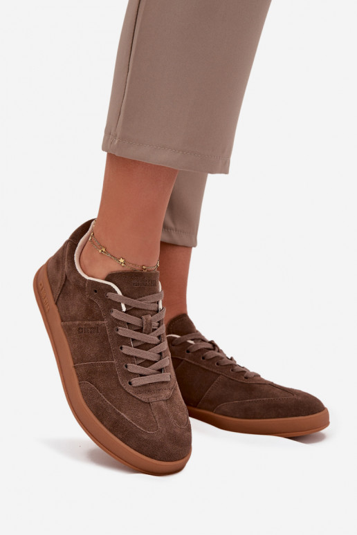 zamšādas Sneakers modeļa apavi Sieviešu Big Star SS274676 HI-POLY SYSTEM brūnas krāsas zamšādas Sneakers modeļa apavi Sieviešu Big Star SS274676 HI-POLY SYSTEM brūnas krāsas