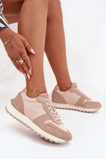 Āda Sneakers modeļa apavi Sieviešu Big Star OO274521 HI-POLY SYSTEM Nude