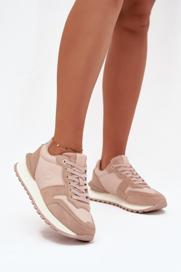 Āda Sneakers modeļa apavi Sieviešu Big Star OO274521 HI-POLY SYSTEM Nude 2