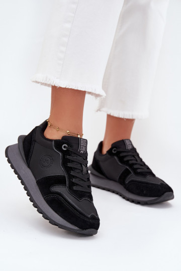 Āda Sneakers modeļa apavi Sieviešu Big Star OO274529 HI-POLY SYSTEM melnas krāsas
