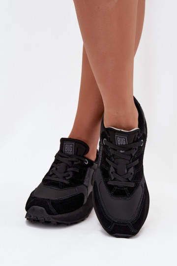 Āda Sneakers modeļa apavi Sieviešu Big Star OO274562 Hi-Poly System melnas krāsas 2