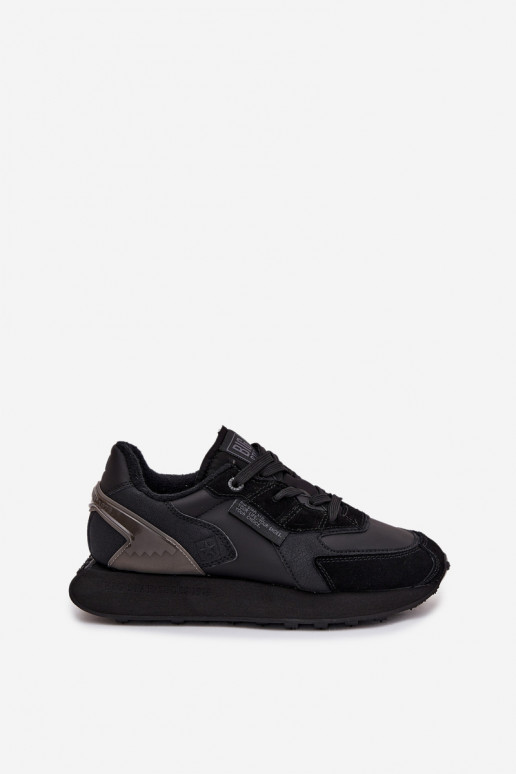 Āda Sneakers modeļa apavi Sieviešu Big Star OO274562 Hi-Poly System melnas krāsas Āda Sneakers modeļa apavi Sieviešu Big Star OO274562 Hi-Poly System melnas krāsas