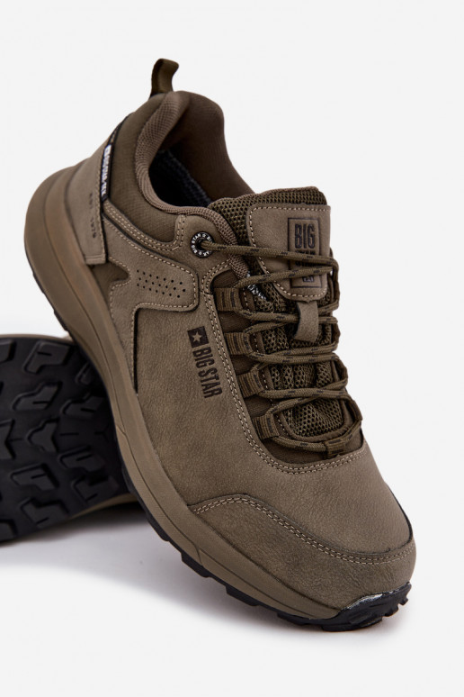 sporta apavi Trekings Vīriešiem Big Star OO174367 HI-POLY SYSTEM Haki krāsas
