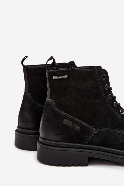 Āda siltināti Sieviešu puszābaki Vīriešiem Uz pili Big Star OO174148 melnas krāsas