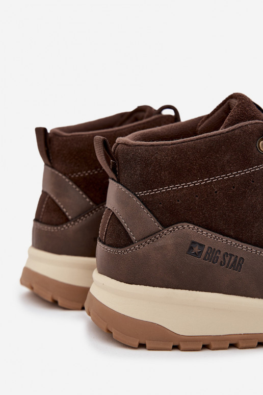zamšādas pārgājienu zābaki Vīriešiem Big Star SS174263 brūnas krāsas
