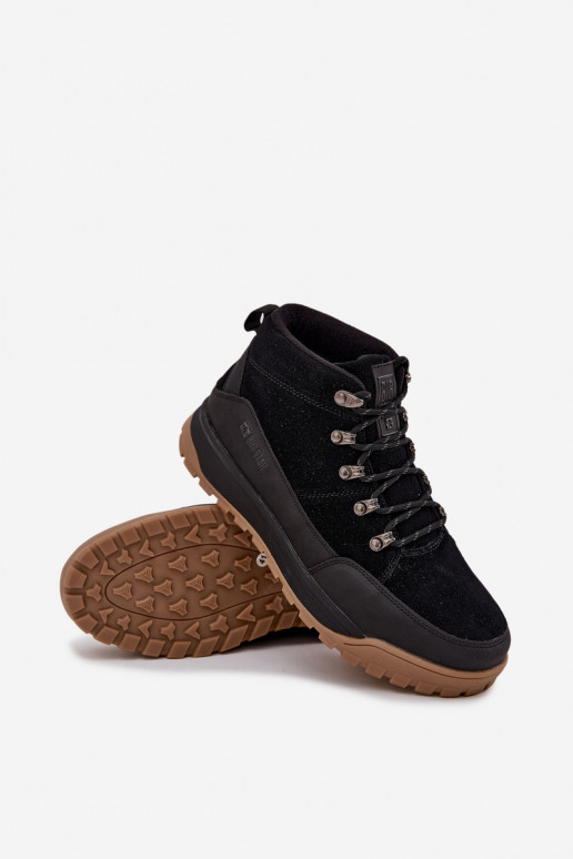 zamšādas pārgājienu zābaki Vīriešiem Big Star SS174265 melnas krāsas