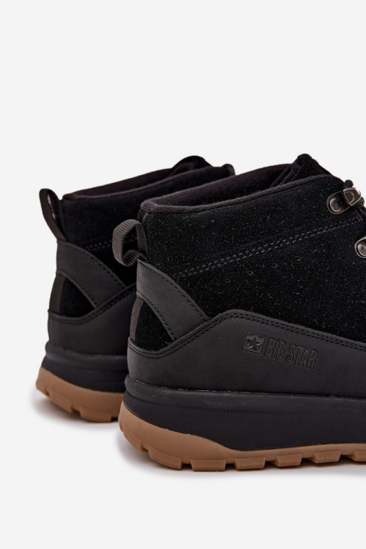 zamšādas pārgājienu zābaki Vīriešiem Big Star SS174265 melnas krāsas