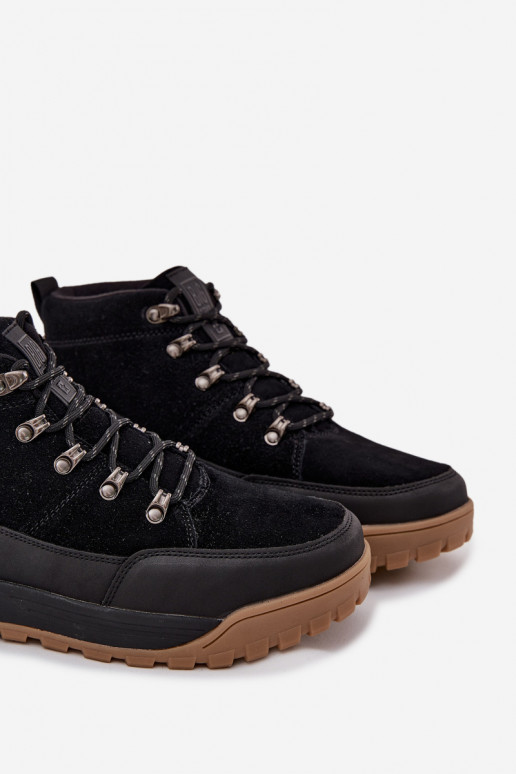 zamšādas pārgājienu zābaki Vīriešiem Big Star SS174265 melnas krāsas