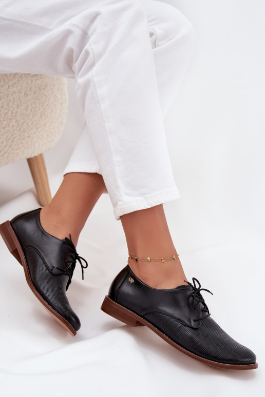 Āda apavi Sieviešu Eleganta stila šņorējami Zazoo 4238 melnas krāsas