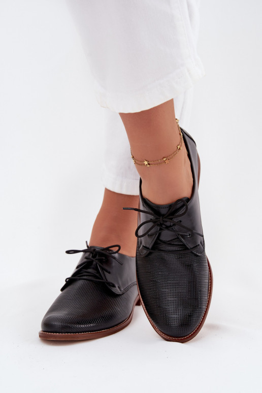 Āda apavi Sieviešu Eleganta stila šņorējami Zazoo 4238 melnas krāsas