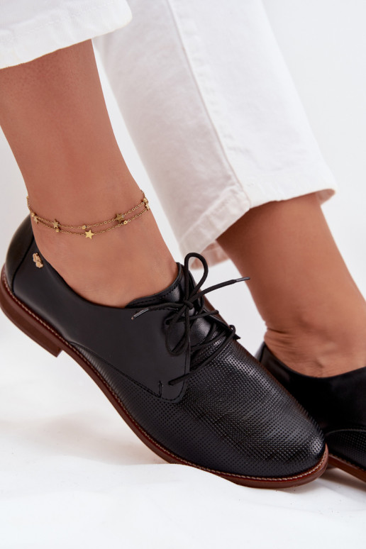 Āda apavi Sieviešu Eleganta stila šņorējami Zazoo 4238 melnas krāsas