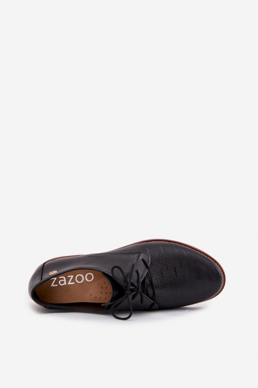 Āda apavi Sieviešu Eleganta stila šņorējami Zazoo 4238 melnas krāsas