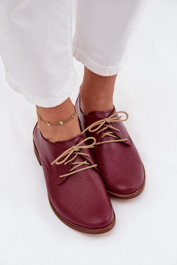 Āda apavi Sieviešu Eleganta stila šņorējami Zazoo 4238 bordo krāsas