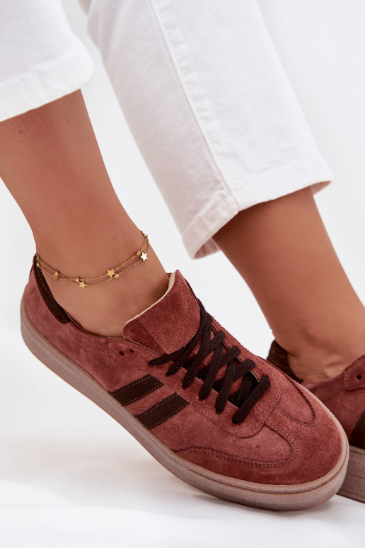 Zazoo N1068S2 Sneakers modeļa apavi ar platformu brūnas krāsas Zazoo N1068S2 Sneakers modeļa apavi ar platformu brūnas krāsas