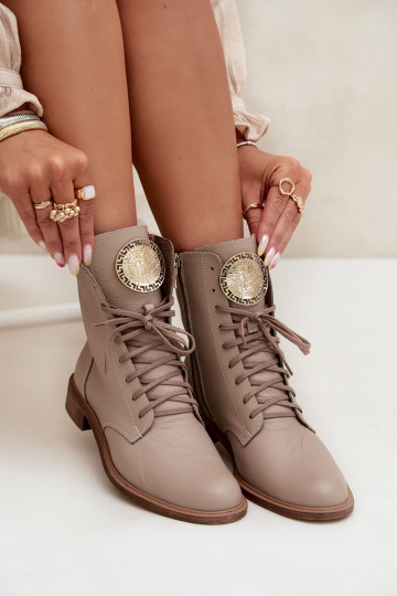 Āda Sieviešu puszābaki ar platiem papēžiem Ze Zelta krāsasm Detalem Zazoo 3084 smilšu krāsas