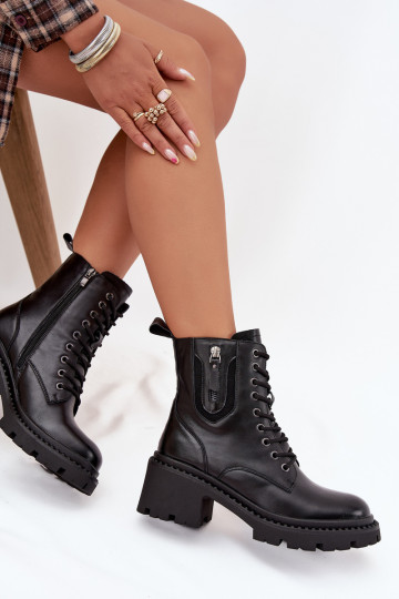 Āda Sieviešu puszābaki Klockā siltināti Vinceza 86418 melnas krāsas