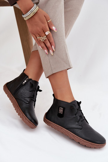 Āda apavi Barefoot Sieviešu Ar greznu Detalem Zazoo 30072 melnas krāsas