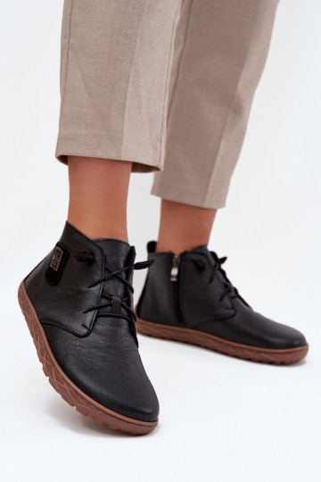 Āda apavi Barefoot Sieviešu Ar greznu Detalem Zazoo 30072 melnas krāsas 2