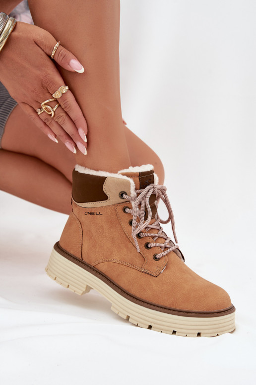 siltināti apavi Sieviešu O'NEILL BENICIA INOMEN HIGH brūnas krāsas siltināti apavi Sieviešu O'NEILL BENICIA INOMEN HIGH brūnas krāsas