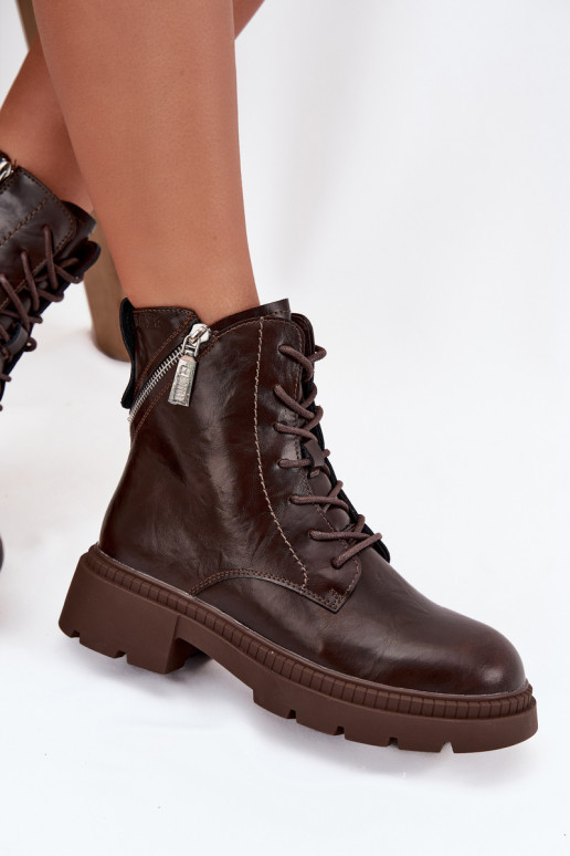 Āda zābaki Sieviešu siltināti Big Star SS274453 brūnas krāsas