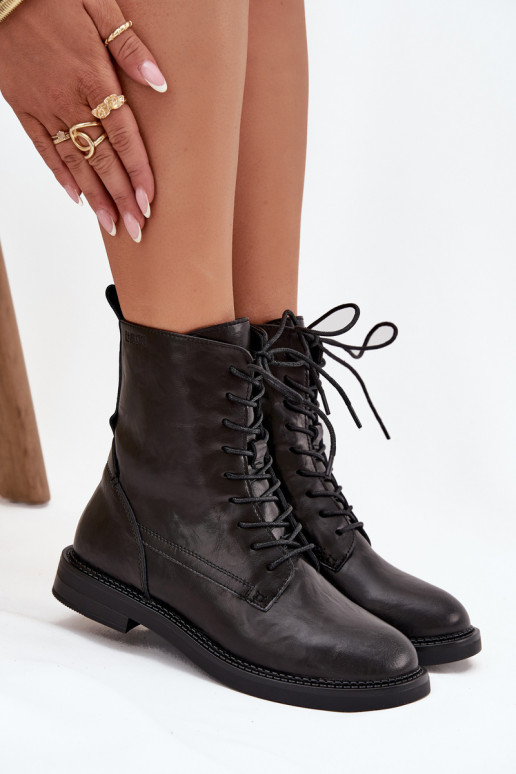 Āda siltināti Sieviešu zābaki Big Star SS274480 melnas krāsas Āda siltināti Sieviešu zābaki Big Star SS274480 melnas krāsas