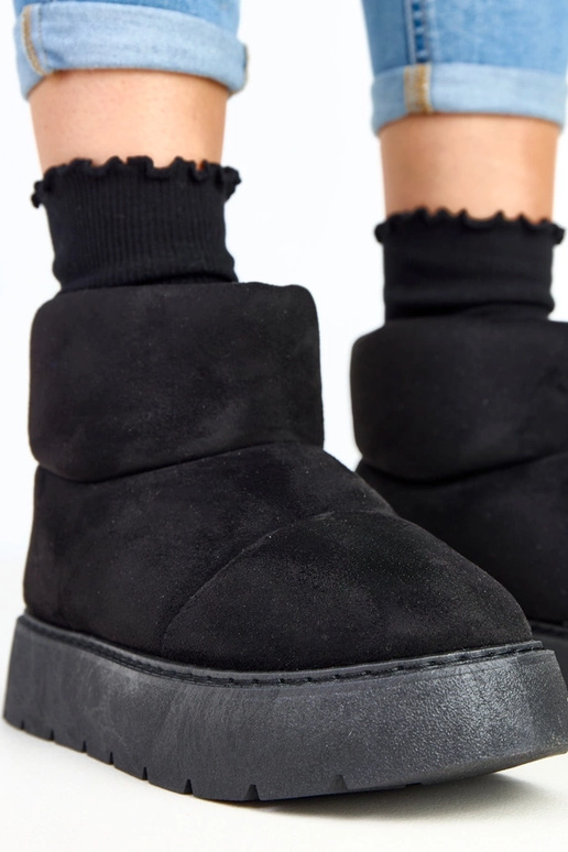 Melni siltie sniega zābaki uz...