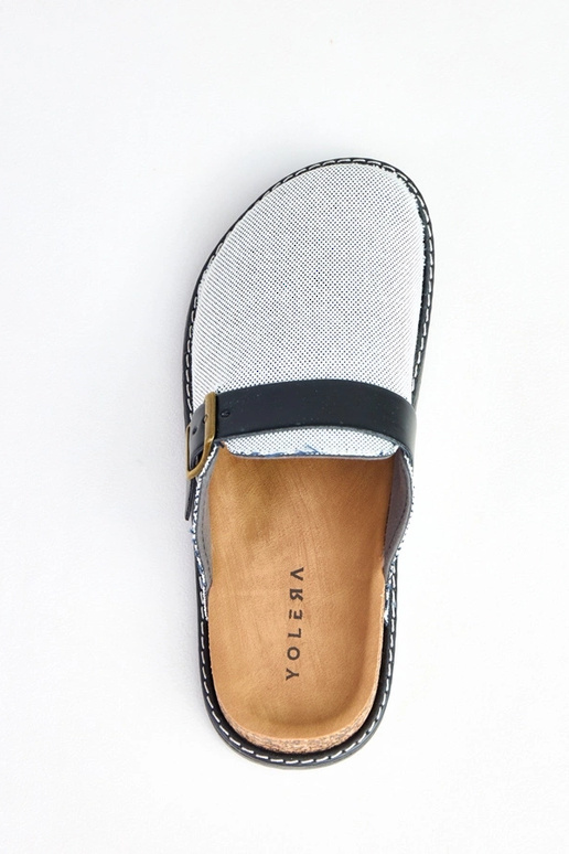 Melnas čības uz korķa platformas ar...