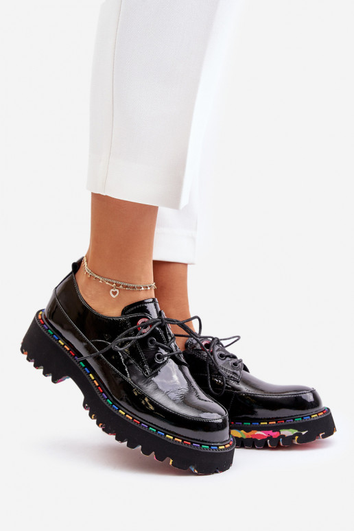 Laque apavi Sieviešu šņorējami Artiker 55C0497 melnas krāsas Laque apavi Sieviešu šņorējami Artiker 55C0497 melnas krāsas