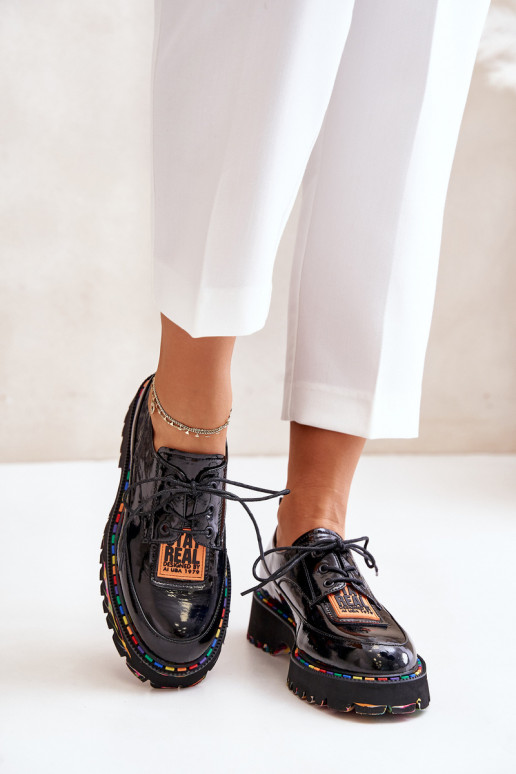 Laque apavi Sieviešu šņorējami Artiker 55C0499 melnas krāsas