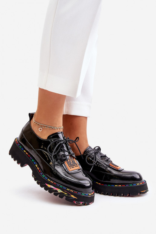 Laque apavi Sieviešu šņorējami Artiker 55C0499 melnas krāsas