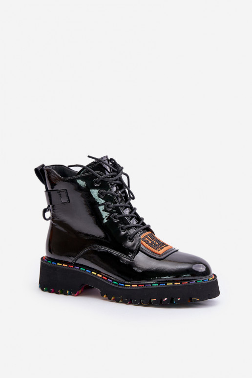 Laque Sieviešu puszābaki apavi Sieviešu Uz pili Āda Artiker 55C0517 melnas krāsas