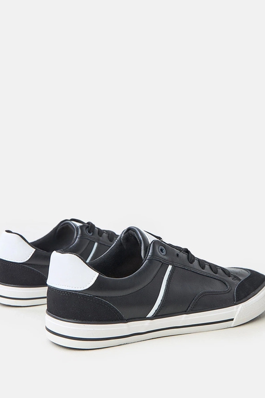 Melnas vīriešu sporta apavi ar baltām...