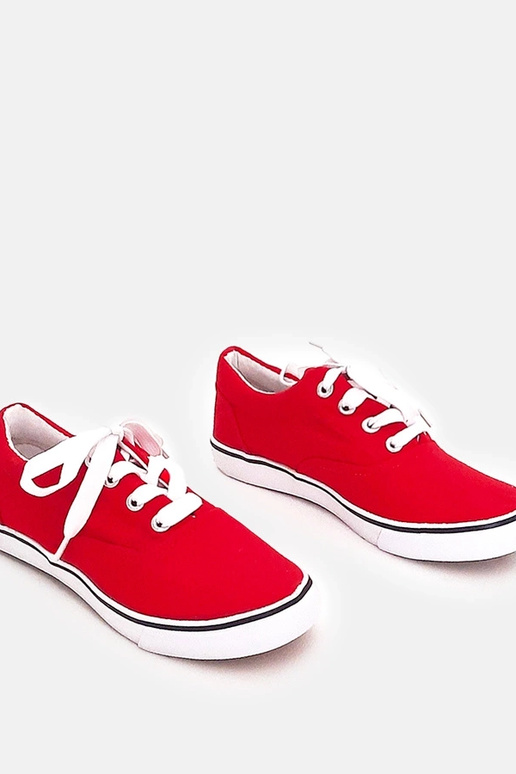 Sarkani bērnu sporta apavi ar šņorēm...