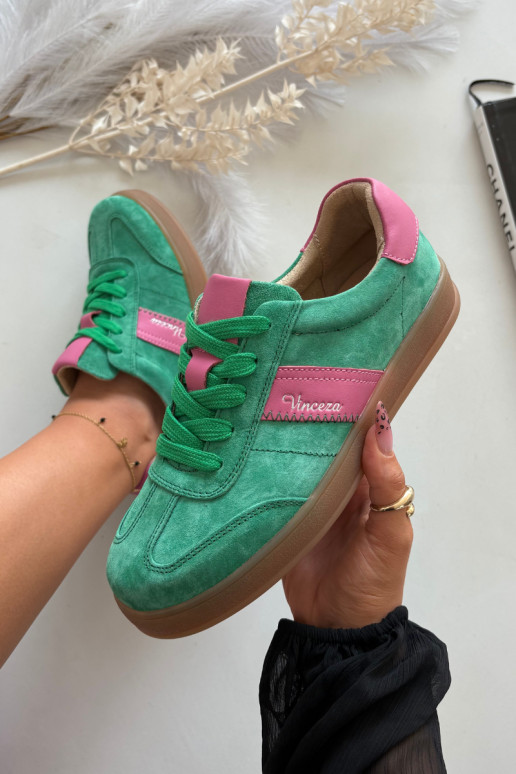 zamša sporta apavi sieviešu Vinceza 79576 zaļā krāsā zamša sporta apavi sieviešu Vinceza 79576 zaļā krāsā