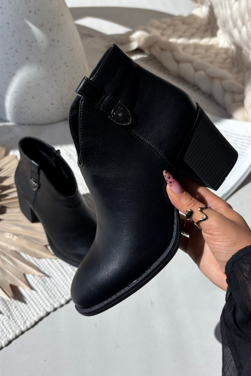 Siltinātas sieviešu zābaciņas no eko ādas melnā krāsā Talienne Siltinātas sieviešu zābaciņas no eko ādas melnā krāsā Talienne