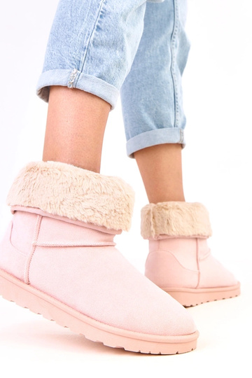 Rozā ziemas zābaki ar vilnu... 2