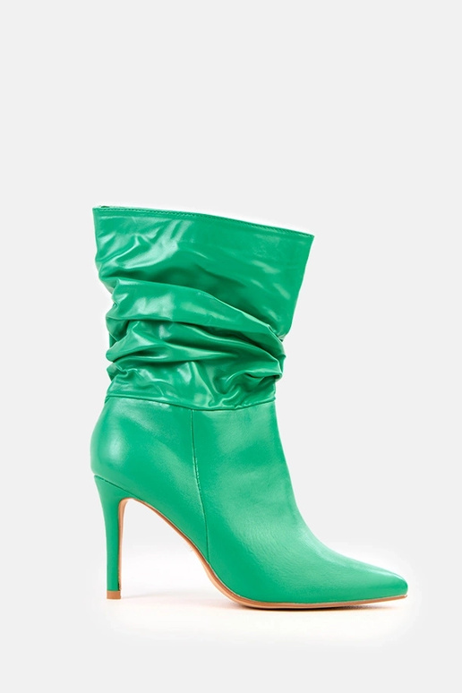 Zaļi zābaki uz augsta papēža ar...