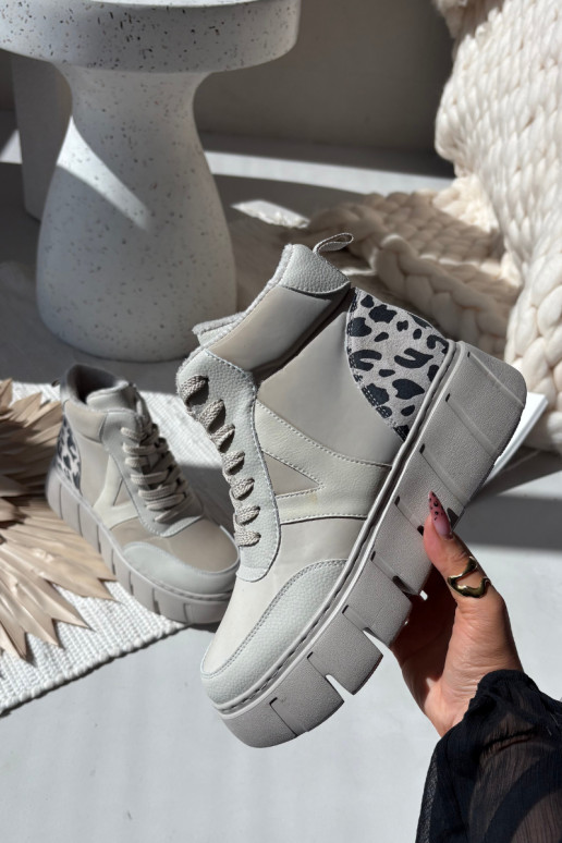 Smilšu krāsas ādas sieviešu siltie zābaki ar platformu Vinceza 66838 Smilšu krāsas ādas sieviešu siltie zābaki ar platformu Vinceza 66838