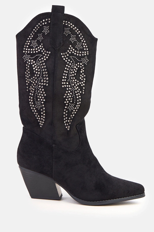 Melni cowboy zābaki ar zemu papēdi un...