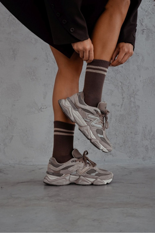 Zeķes Sieviešu DIna Cienkie Svītras brūnas krāsas Zeķes Sieviešu DIna Cienkie Svītras brūnas krāsas