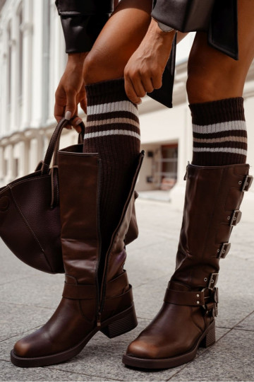 PodkolanóInki Sieviešu IN Prążek Ar svītrām CzekoladoIne