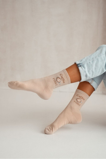 Zeķes Sieviešu Coffee FIRST smilšu krāsas