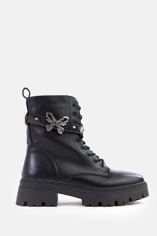 Melni pārgājienu apavi ar tauriņu uz...