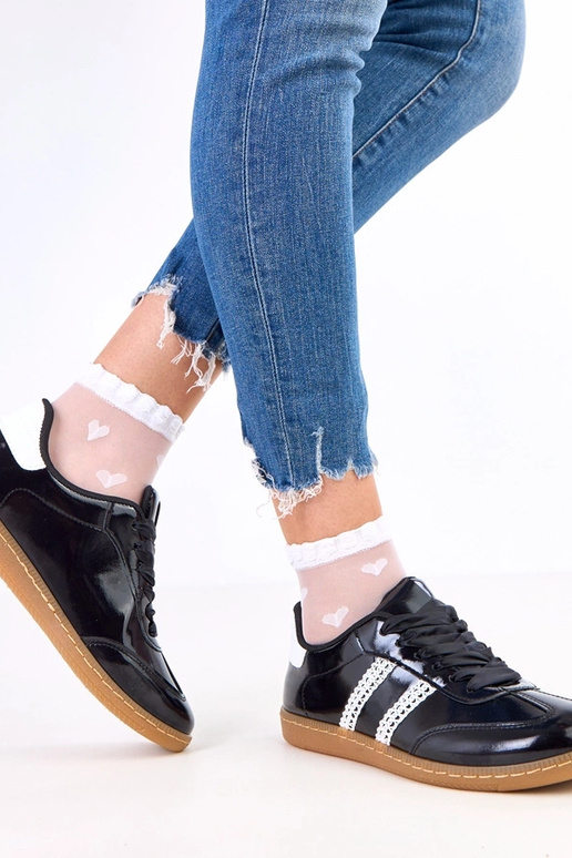 Melni sieviešu sporta apavi ar satīna...