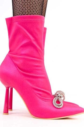 Rozā satīna zābaki ar...