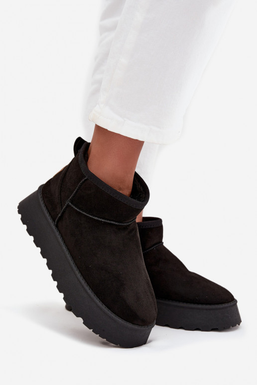 sniega apavi Sieviešu ar platformu melnas krāsas Celyra