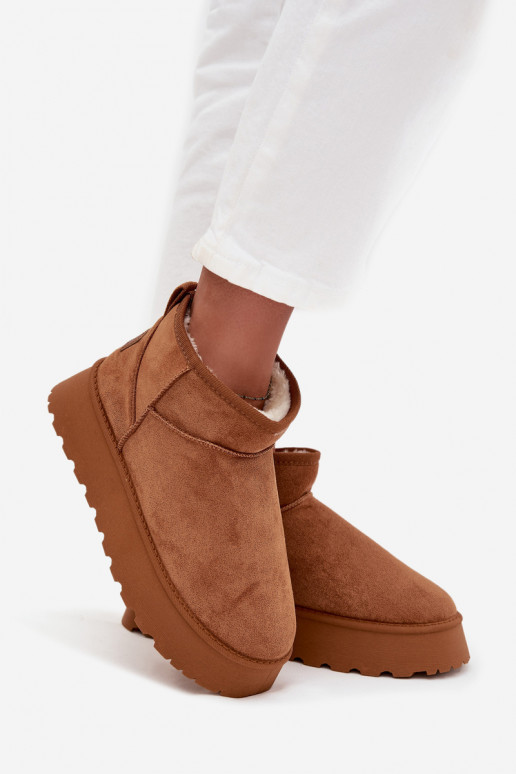 sniega apavi Sieviešu ar platformu brūnas krāsas Celyra