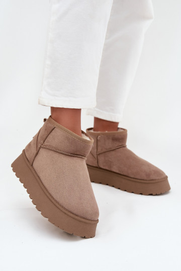 sniega apavi Sieviešu ar platformu smilšu krāsas Celyra 2