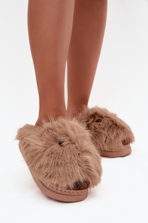 ar kažokādu Kapice Sieviešu Kapibary Haki krāsas Pravelle